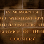 An inscription on the war memorial. An inscription on the war memorial.
