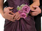 A couple with a corsage