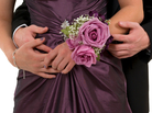 A couple with a corsage A couple with a corsage