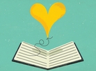Illustration: A heart writing a book Illustration: A heart writing a book