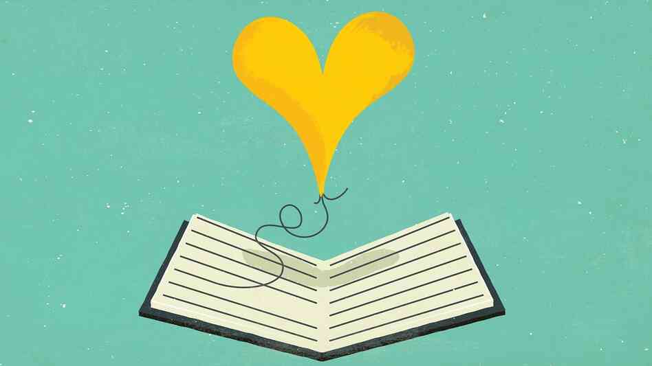 Illustration: A heart writing a book Illustration: A heart writing a book