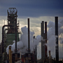 An evening view of the Exxon Mobil oil refinery complex in Baton Rouge, La.