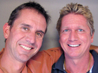 Peter Obetz (left) and Jeff Jarrett met in 1998 and are still close friends. Peter was diagnosed with stage IV esophageal cancer in 2004. He was declared cancer-free in 2009. They visited StoryCorps in Kansas City, Mo. Peter Obetz (left) and Jeff Jarrett met in 1998 and are still close friends. Peter was diagnosed with stage IV esophageal cancer in 2004. He was declared cancer-free in 2009. They visited StoryCorps in Kansas City, Mo.