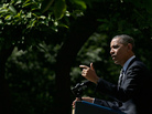President Obama speaks in the Rose Garden of the White House on Friday. He said the economy is seeing progress but added that too many people are still struggling. President Obama speaks in the Rose Garden of the White House on Friday. He said the economy is seeing progress but added that too many people are still struggling.