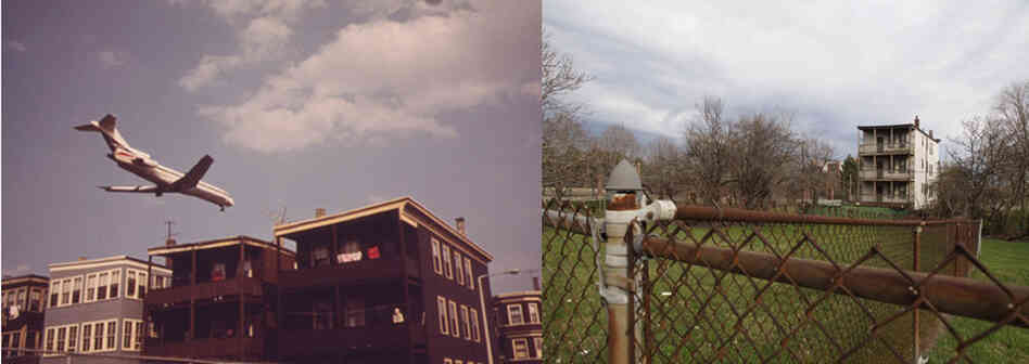 East Boston, Mass., in 1973 (left) and in 2012. East Boston, Mass., in 1973 (left) and in 2012.