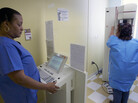 Toborcia Bedgood performs a mammogram to screen for breast cancer at the Elizabeth Center for Cancer Detection in Los Angeles in 2010. Toborcia Bedgood performs a mammogram to screen for breast cancer at the Elizabeth Center for Cancer Detection in Los Angeles in 2010.