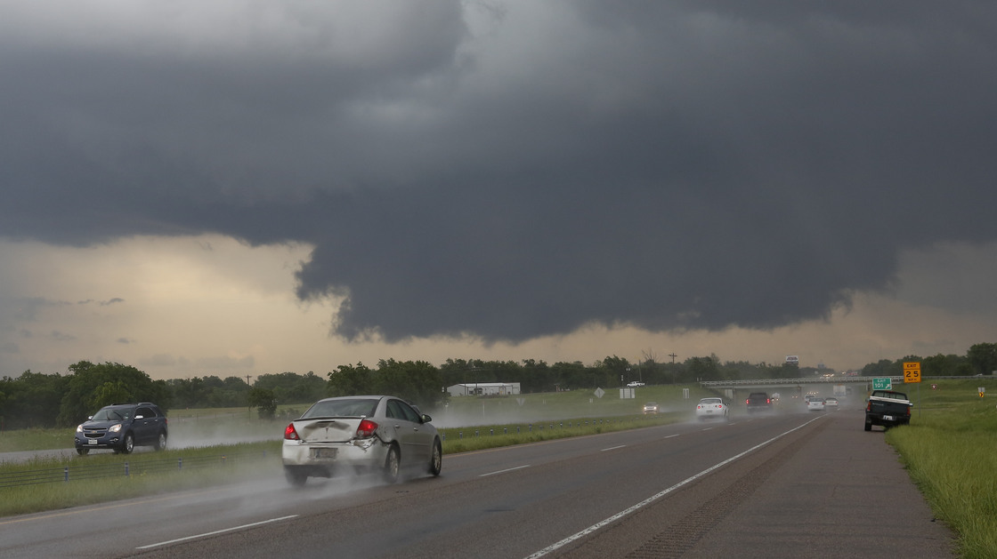 This ominous-looking wall of clouds formed near Purcell, Okla., on Thursday. There were more tornadoes in Oklahoma and Arkansas as severe weather continued to pummel those states. This ominous-looking wall of clouds formed near Purcell, Okla., on Thursday. There were more tornadoes in Oklahoma and Arkansas as severe weather continued to pummel those states.