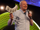 Stefan Raab presents his new product during a press conference in Cologne, Germany. Stefan Raab presents his new product during a press conference in Cologne, Germany.