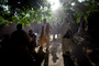 Villagers in Kasan gather to meet with Afghan local police and the Afghan National Army along with ANASF team members during a morning shura to discuss security.