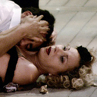 Soprano Natalie Dessay, with tenor Charles Castonovo, in Philippe Béziat's documentary Becoming Traviata.