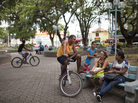 Residents socialize and children play in the tranquil plaza of Mage, a small town that has seen an increase in violence as pacification efforts in Rio de Janeiro are forcing drug traffickers out of the capital's favelas, or shantytowns. Residents socialize and children play in the tranquil plaza of Mage, a small town that has seen an increase in violence as pacification efforts in Rio de Janeiro are forcing drug traffickers out of the capital's favelas, or shantytowns.