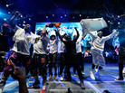 The close of Kendrick Lamar's set at Summer Jam on Sunday, when Top Dawg and A$AP Rocky's crews joined him onstage. The close of Kendrick Lamar's set at Summer Jam on Sunday, when Top Dawg and A$AP Rocky's crews joined him onstage.