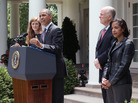 President Barack Obama announces a staff shakeup Wednesday, naming U.N. Ambassador Susan Rice (right) to replace the retiring Tom Donilon. He also nominated former White House aide Samantha Power (left) to succeed Rice at the U.N. President Barack Obama announces a staff shakeup Wednesday, naming U.N. Ambassador Susan Rice (right) to replace the retiring Tom Donilon. He also nominated former White House aide Samantha Power (left) to succeed Rice at the U.N.