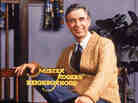 Portrait of American educator and television personality Fred Rogers.
