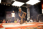 Wellington Costa, 19, performs at the semifinals of a <em>passinho</em> competition in Rio de Janeiro on April 23. <em>Passinho</em> is a liberated dance form born in Rio's <em>favelas</em>, or shantytowns.