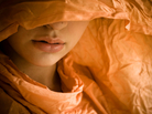 woman's veiled face woman's veiled face