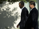 President Obama walks with Chinese President Xi Jinping at a retreat on Friday in Rancho Mirage, Calif., where the two leaders are meeting for talks. President Obama walks with Chinese President Xi Jinping at a retreat on Friday in Rancho Mirage, Calif., where the two leaders are meeting for talks.