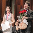 Cliburn medalists Beatrice Rana, second place winner; Vadym Kholodenko, first place winner; and Sean Chen, third place winner, receive applause from the audience at the final awards ceremony at the 14th Van Cliburn International Piano Competition on Sunday. Cliburn medalists Beatrice Rana, second place winner; Vadym Kholodenko, first place winner; and Sean Chen, third place winner, receive applause from the audience at the final awards ceremony at the 14th Van Cliburn International Piano Competition on Sunday.