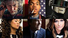 Clockwise from upper left: Kacey Musgraves, Daft Punk, David Bowie, Valerie June, Chance The Rapper, Wayne Coyne of the Flaming Lips Clockwise from upper left: Kacey Musgraves, Daft Punk, David Bowie, Valerie June, Chance The Rapper, Wayne Coyne of the Flaming Lips