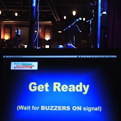 Ask Me Another's high-tech buzzer system from Affordable Buzzers.