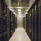 Nick Easley of the Union Station Technology Center calls this room full of servers at the center "the cloud." Nick Easley of the Union Station Technology Center calls this room full of servers at the center "the cloud."