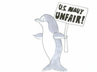 Dolphin protesting Dolphin protesting