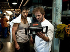 Actor Henry Cavill and director Zack Snyder confer on a shot for an early sequence in Man of Steel. Cavill is the first British actor to wear Superman's iconic red and blue — though not the first to play a D.C. comics superhero. Actor Henry Cavill and director Zack Snyder confer on a shot for an early sequence in Man of Steel. Cavill is the first British actor to wear Superman's iconic red and blue — though not the first to play a D.C. comics superhero.