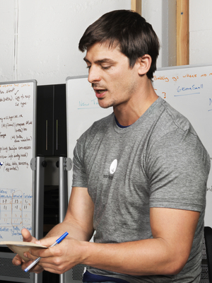 Hampton Creek founder Josh Tetrick is hot on the trail of the chicken-less egg. Hampton Creek founder Josh Tetrick is hot on the trail of the chicken-less egg.