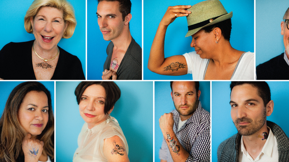 NPR journalists roll up their sleeves (and other things) to model public radio tattoos. NPR journalists roll up their sleeves (and other things) to model public radio tattoos.