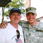 Robert Stokely and his son, Michael, who died on deployment in Iraq in 2005.
