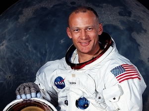 American astronaut Buzz Aldrin in July 1969.