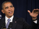 President Obama encourages people to sign up for health insurance exchanges in San Jose, Calif., on June 6. President Obama encourages people to sign up for health insurance exchanges in San Jose, Calif., on June 6.