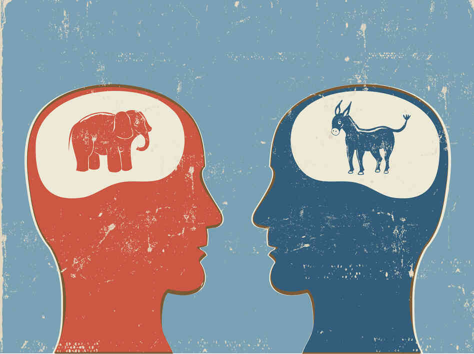 Sign of the times: A recent study found that people are more likely to have hostile feelings toward people of another political party than members of another race. Sign of the times: A recent study found that people are more likely to have hostile feelings toward people of another political party than members of another race.