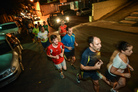 Some participants run for a mile, while some run for up to six miles. Some participants run for a mile, while some run for up to six miles.