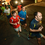 Some participants run for a mile, while some run for up to six miles. Some participants run for a mile, while some run for up to six miles.