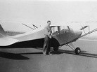 Louis Parsons in his late teens, circa 1946, standing beside an Aeronca Champion airplane, a typical trainer plane for aspiring post-war private pilots. Louis Parsons in his late teens, circa 1946, standing beside an Aeronca Champion airplane, a typical trainer plane for aspiring post-war private pilots.