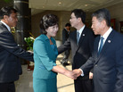 The North and South Korean delegations meet at the border village of Panmunjom last week. The talks quickly fell apart. The North and South Korean delegations meet at the border village of Panmunjom last week. The talks quickly fell apart.