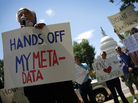Protesters gather outside the U.S. Capitol on Thursday to rally against the National Security Agency's recently detailed surveillance programs. Protesters gather outside the U.S. Capitol on Thursday to rally against the National Security Agency's recently detailed surveillance programs.