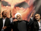 Hasan Rowhani gestures to his supporters at a rally in Tehram Iran, on June 1. The midranking cleric, Iran's president-elect, is seen as a political moderate. Hasan Rowhani gestures to his supporters at a rally in Tehram Iran, on June 1. The midranking cleric, Iran's president-elect, is seen as a political moderate.