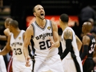 Manu Ginobili, #20, had 24 points and 10 assists to spark the San Antonio Spurs to a 114-104 victory over the Miami Heat in Game 5 of the NBA Finals on Sunday night in San Antonio, Texas. Manu Ginobili, #20, had 24 points and 10 assists to spark the San Antonio Spurs to a 114-104 victory over the Miami Heat in Game 5 of the NBA Finals on Sunday night in San Antonio, Texas.