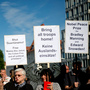 Protesters demonstrate in Berlin on Tuesday on the eve of President Obama's visit to the German capital. Obama is expected to encounter a more skeptical Germany in talks on trade and secret surveillance practices. Protesters demonstrate in Berlin on Tuesday on the eve of President Obama's visit to the German capital. Obama is expected to encounter a more skeptical Germany in talks on trade and secret surveillance practices.