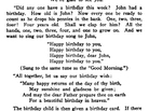 Happy Birthday To You Happy Birthday To You