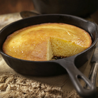 Cornbread in a cast-iron skillet. A taste of home? Cornbread in a cast-iron skillet. A taste of home?
