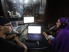 Libyan presenters work at the studio of Radio Zone in Tripoli, Libya, in 2012. The radio station's owners hope to teach a new generation about democracy. Libyan presenters work at the studio of Radio Zone in Tripoli, Libya, in 2012. The radio station's owners hope to teach a new generation about democracy.