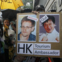 State-run media has hailed Edward Snowden as a hero for exposing what it calls U.S. hypocrisy.