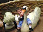 Dylan Murphy, 3, plays with a swan at the Please Touch Museum in Philadelphia. It was his first trip to a museum that didn't overwhelm him. Dylan Murphy, 3, plays with a swan at the Please Touch Museum in Philadelphia. It was his first trip to a museum that didn't overwhelm him.