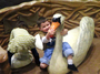 Dylan Murphy, 3, plays with a swan at the Please Touch Museum in Philadelphia. It was his first trip to a museum that didn't overwhelm him.