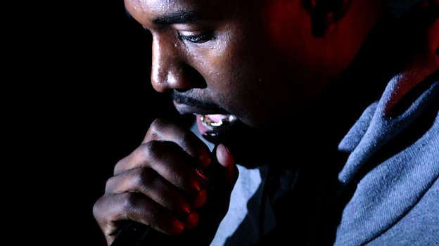 Kanye West at his album listening party at Milk Studios last week in New York City.