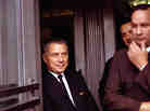 Teamsters Union leader Jimmy Hoffa (left) is pictured in Chattanooga, Tenn., on Aug. 21, 1969.