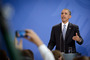 President Obama speaks to the media following bilateral talks with German Chancellor Angela Merkel in Berlin, Germany.